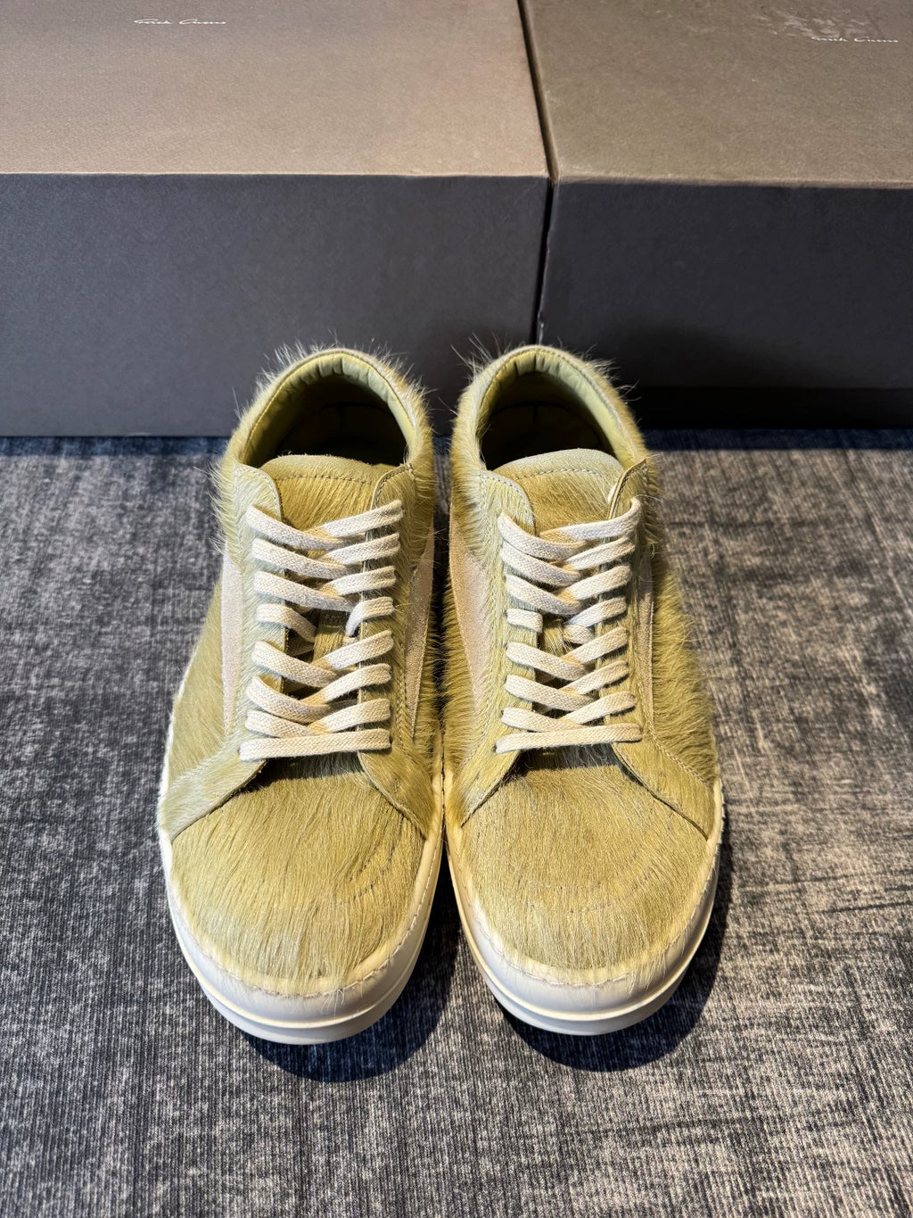 rick owens main line green horsehair Shoes