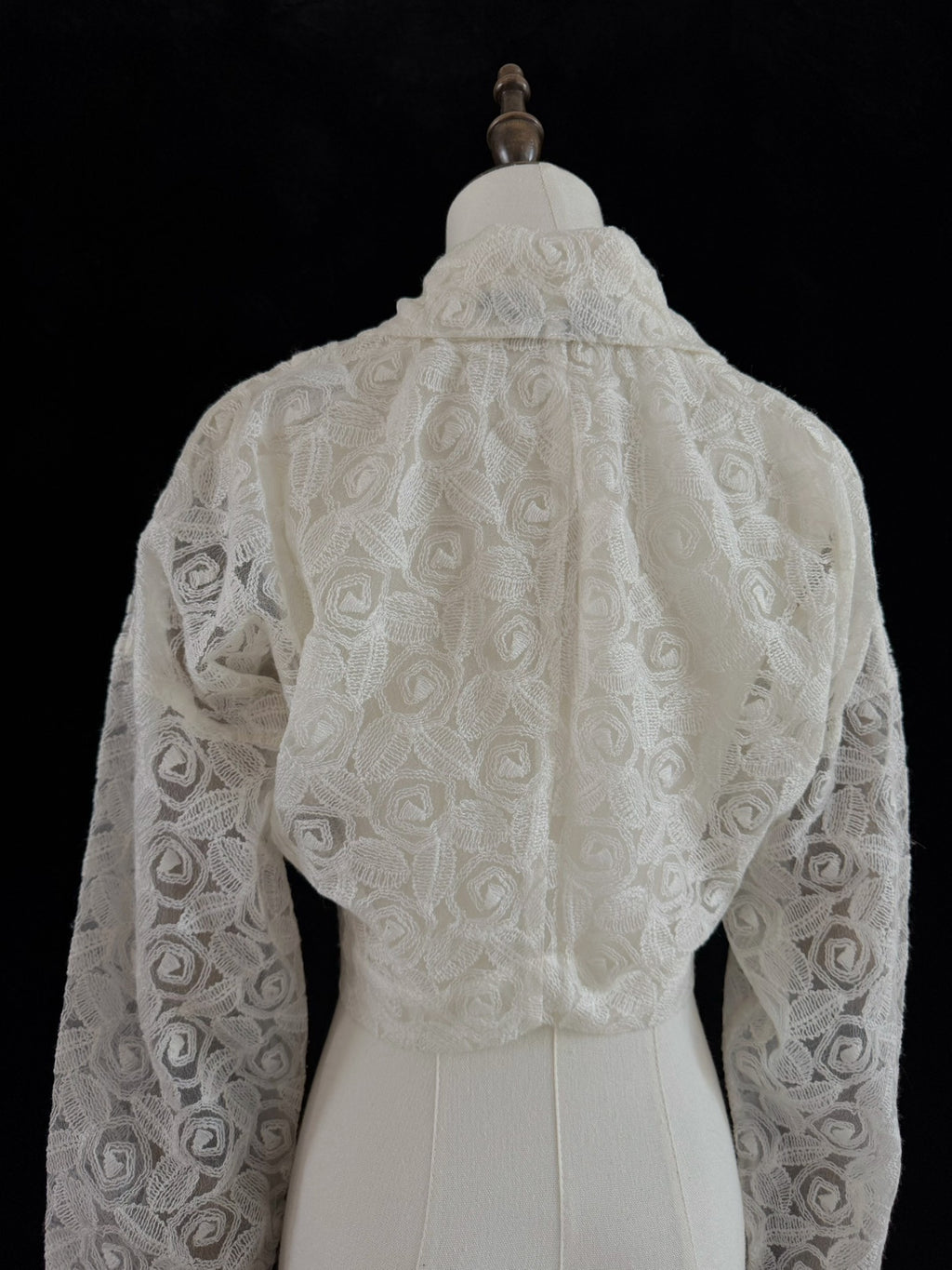 Comme Des Garcons Rei Kawakubo 1990 Tricot line kite-sleeve crocheted short top