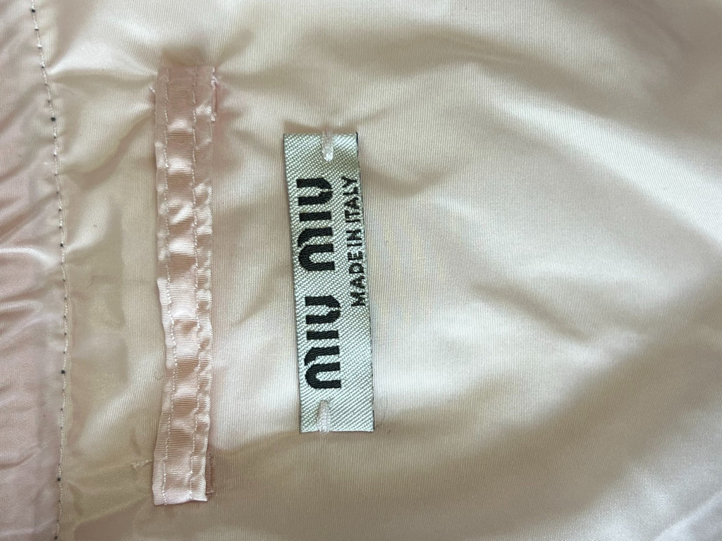 Miu Miu Black Down V-Neck Jacket