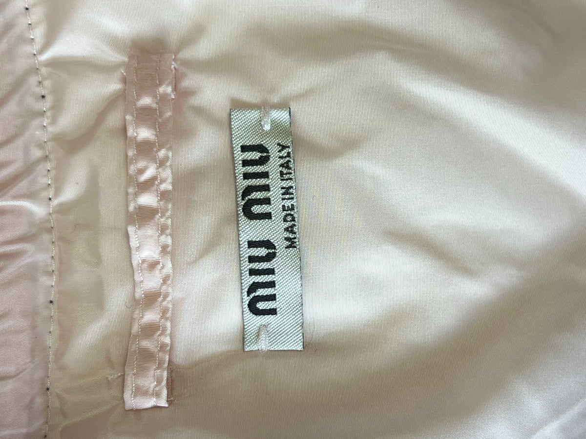 Miu Miu Black Down V-Neck Jacket