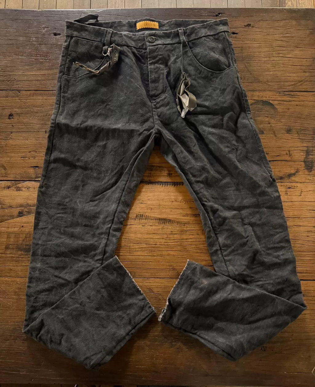 Layer-0 FW17 Green/Grey Sail Hemp 5p Trousers