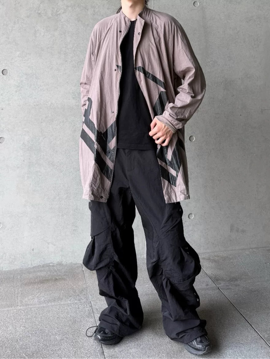 Julius SS16 Black Geometric Print Oversized Cotton Jacket