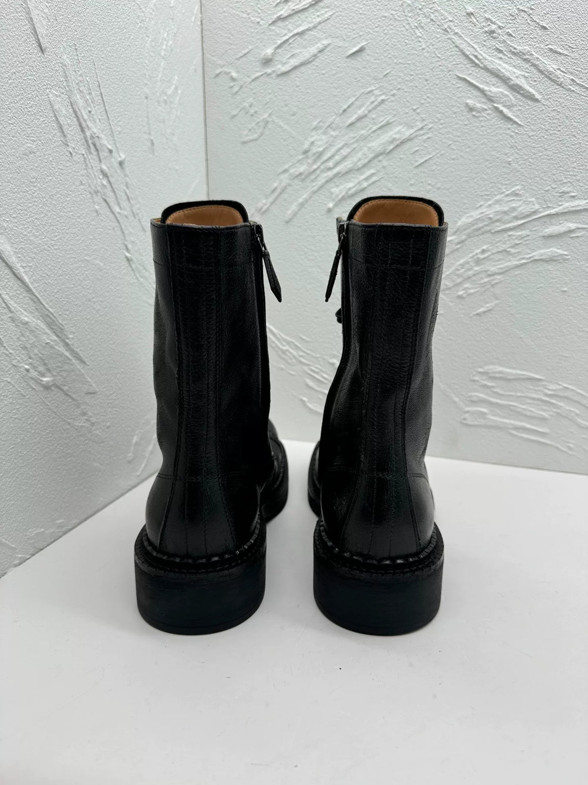 Miu Miu FW24 Runway Distressed Black Vintage Ankle Boots