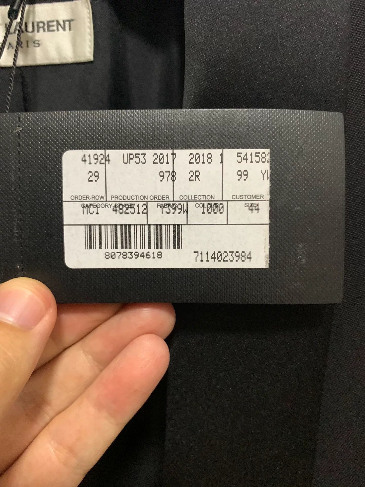 Saint Laurent 17FW Runway Black Suit