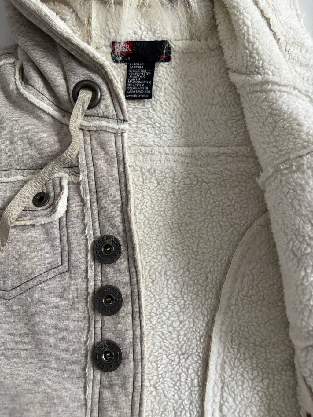 Diesel Vintage Mohawk Fur-Trimmed Jacket