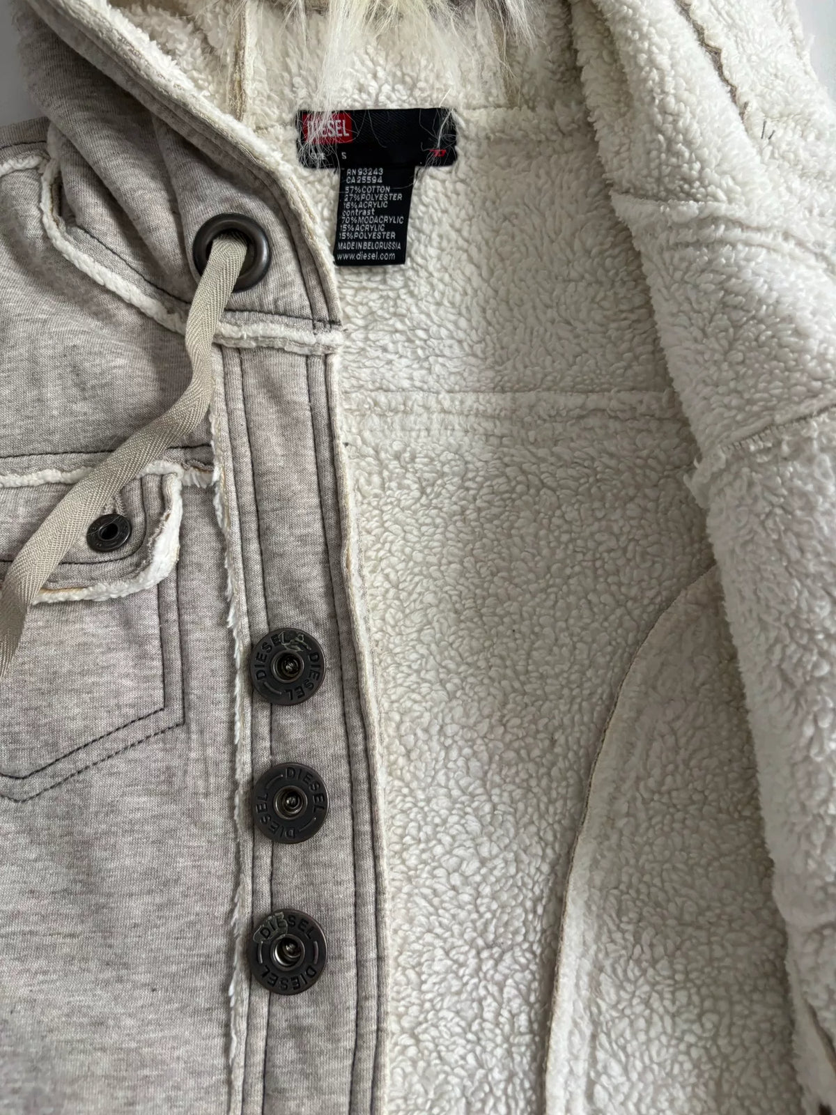 Diesel Vintage Mohawk Fur-Trimmed Jacket