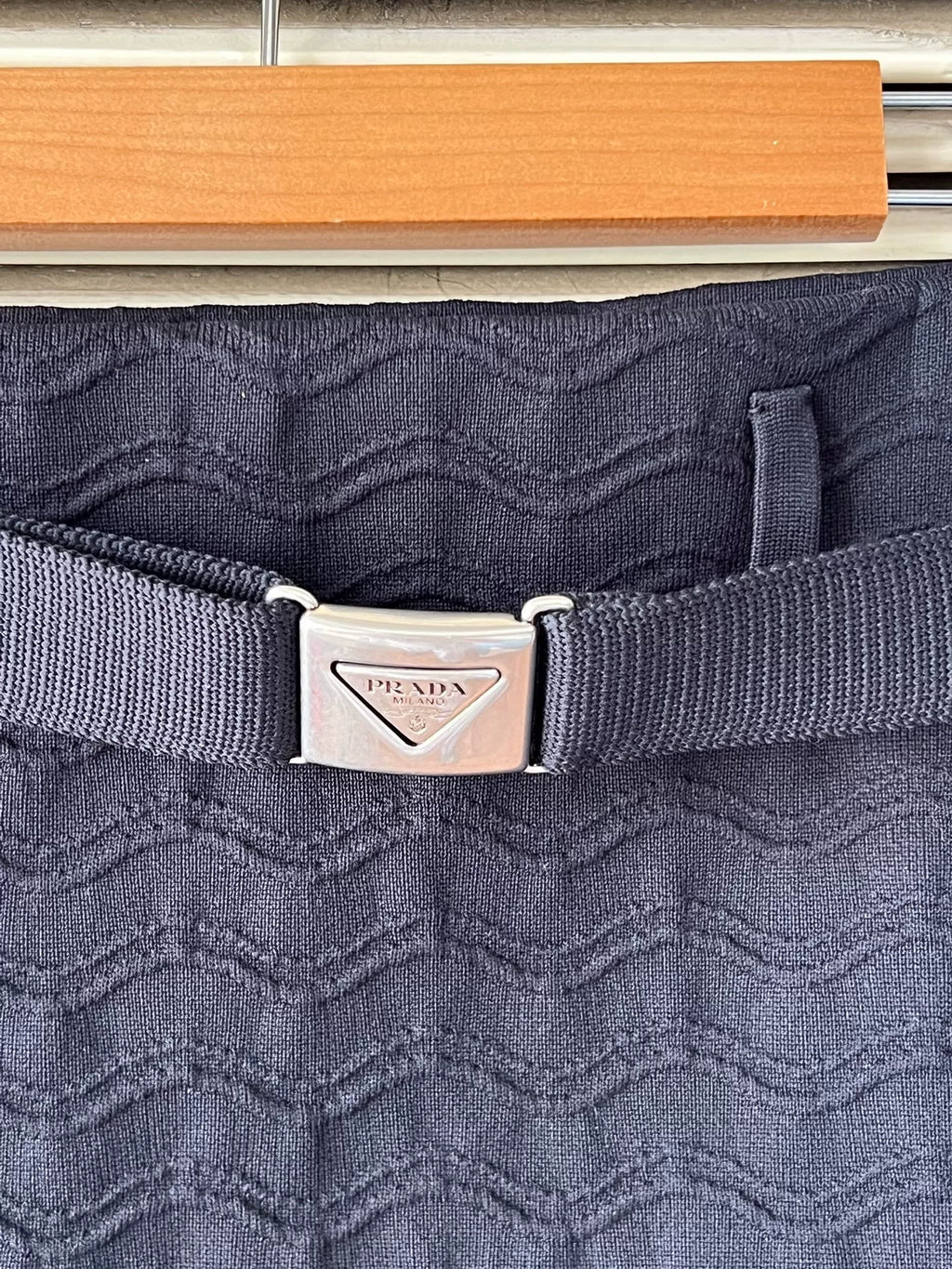 Prada black jacquard shorts