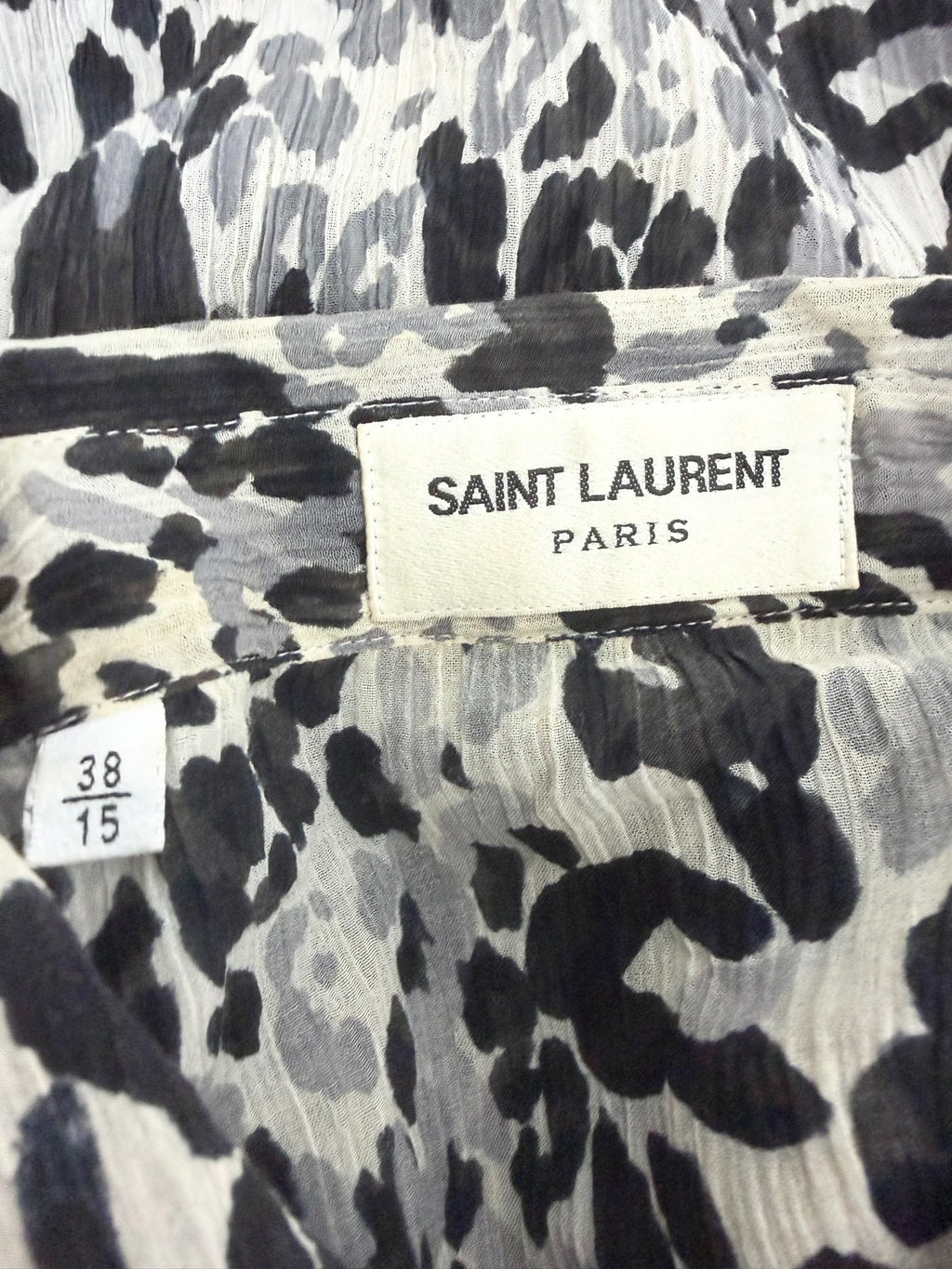 Saint Laurent 20ss Silk Black White Shirt