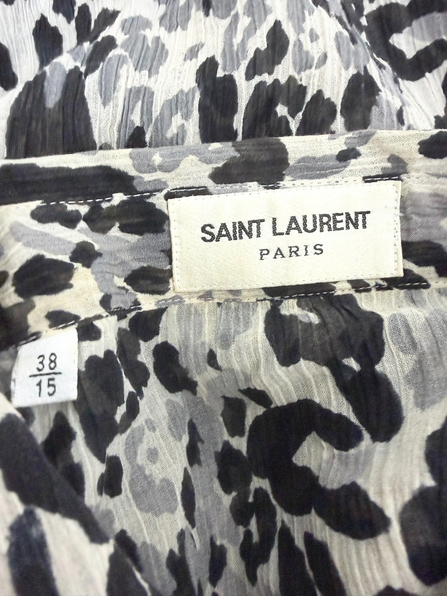 Saint Laurent 20ss Silk Black White Shirt