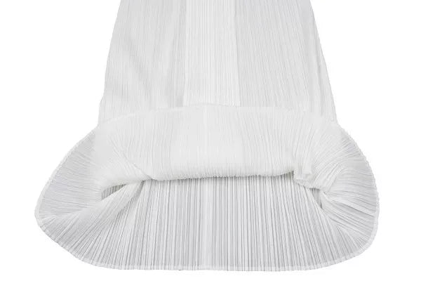 Issey Miyake Vintage White Pleated Dress