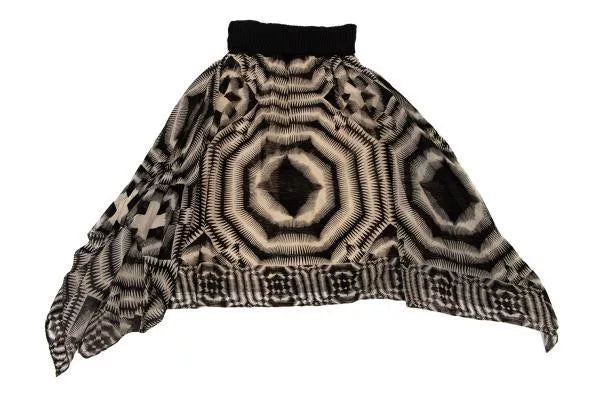 Jean Paul Gaultier Vintage Black Geometric Skirt