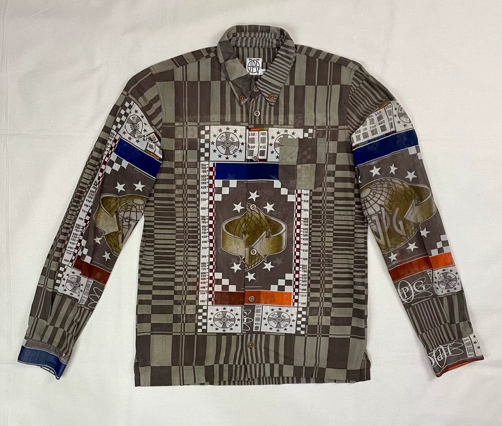 1995 Spring/Summer Jean Paul Gaultier TV Signal Test Cyber Mesh Shirt