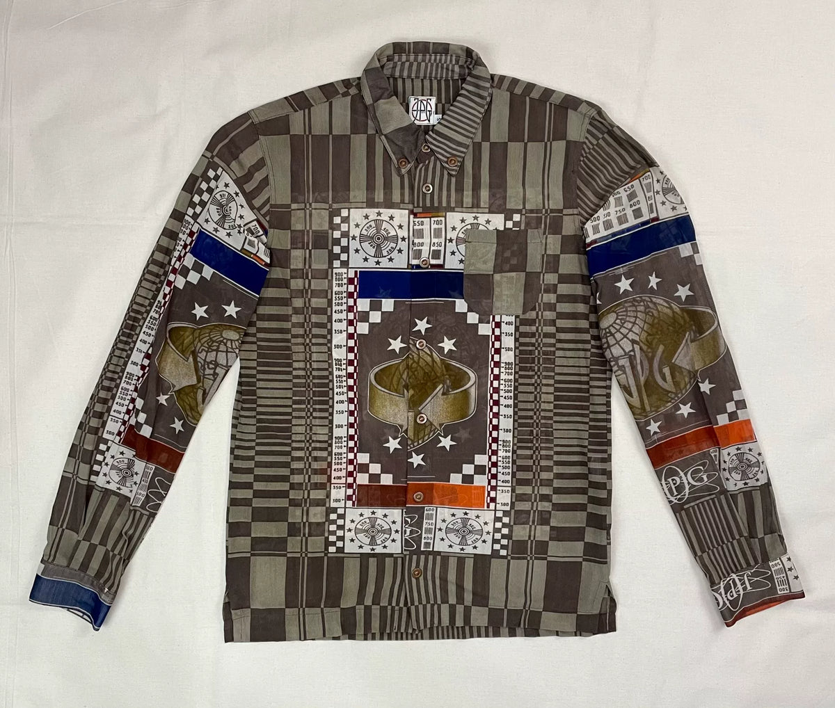 1995 Spring/Summer Jean Paul Gaultier TV Signal Test Cyber Mesh Shirt