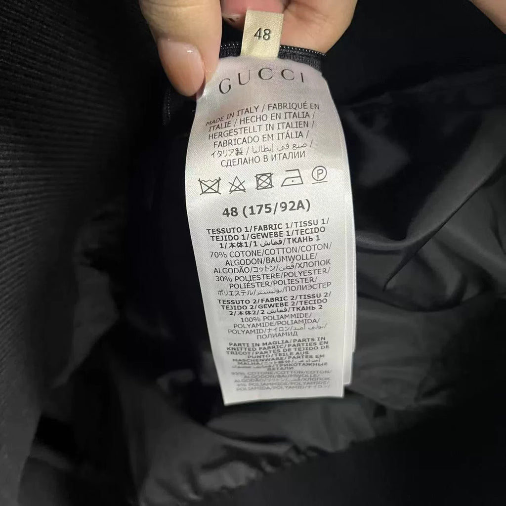 Gucci Black GG Logo Canvas Jacket