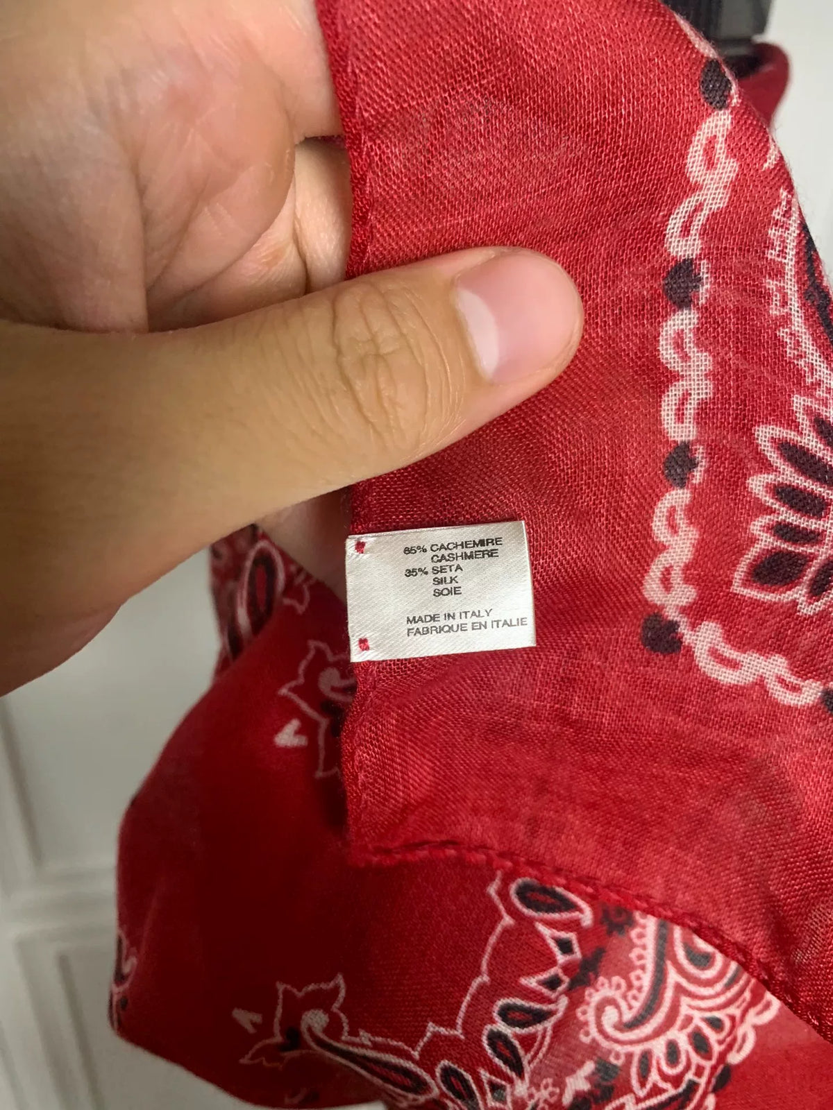 SAINT LAURENT Tom Ford 2014SS Silk Bandana Logo Scarf