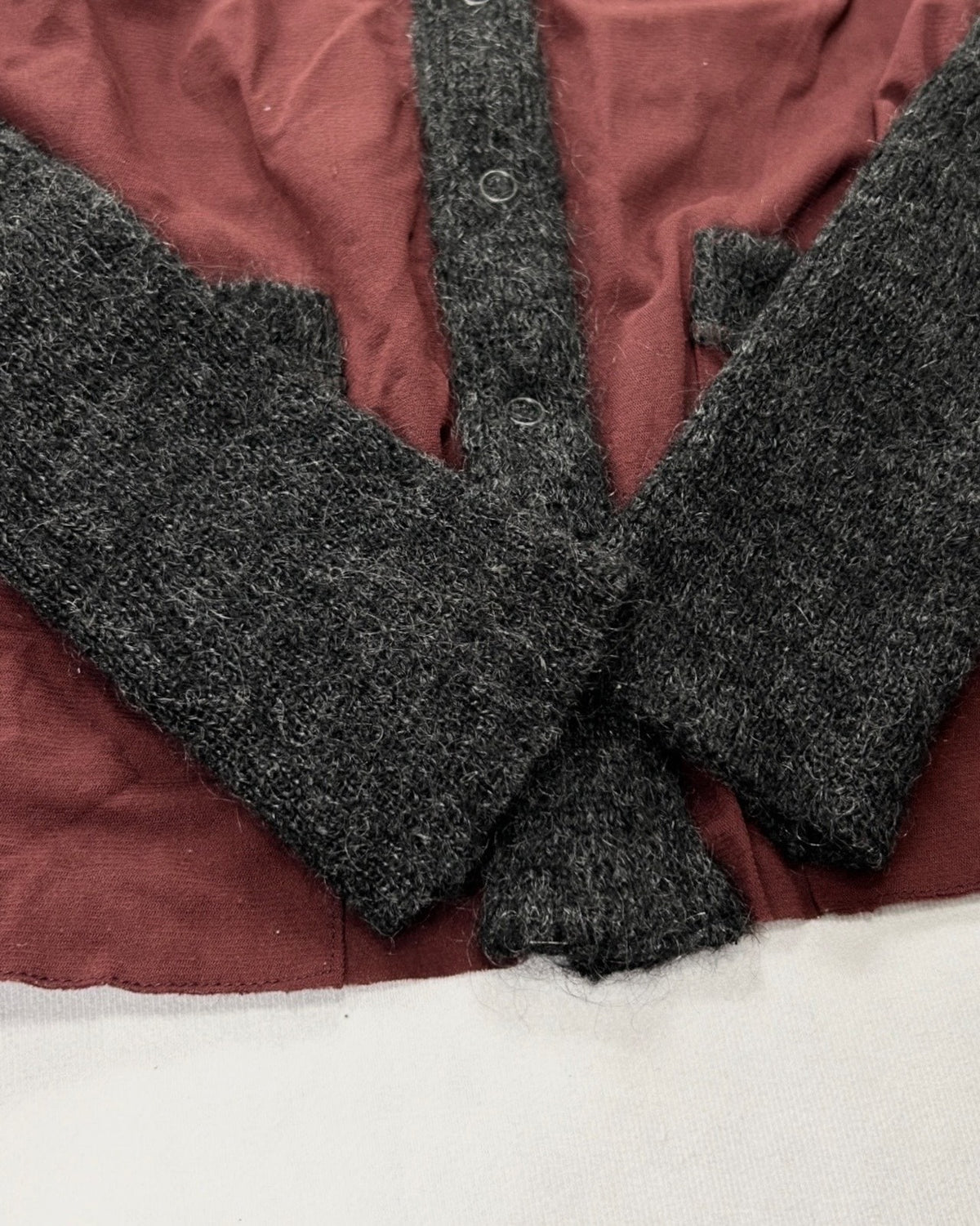 Jean Paul Gaultier Faux Fur Mesh Knit Sweater