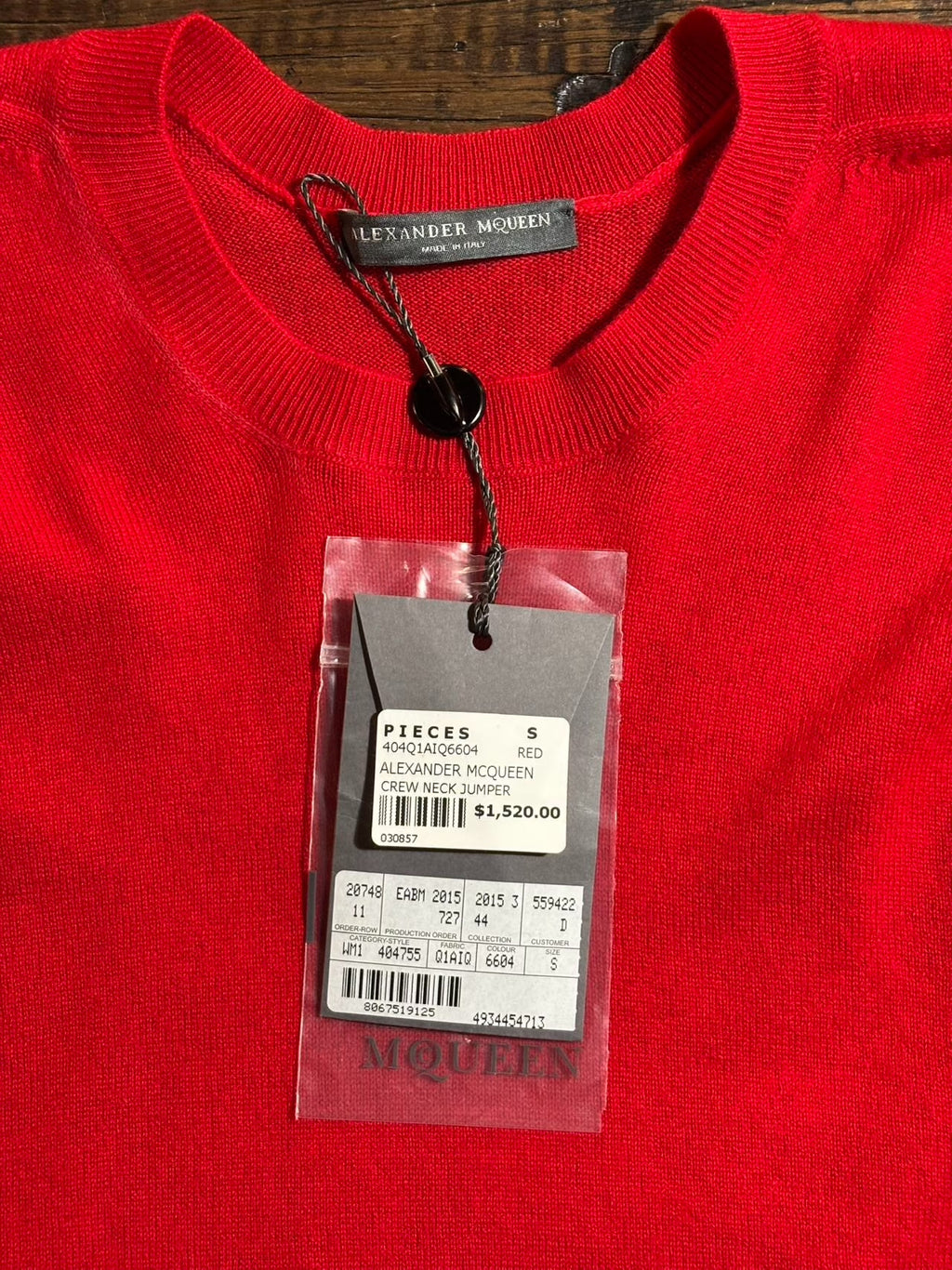 Alexander McQueen SS17 Red Shoulder Cutout Wool Sweater