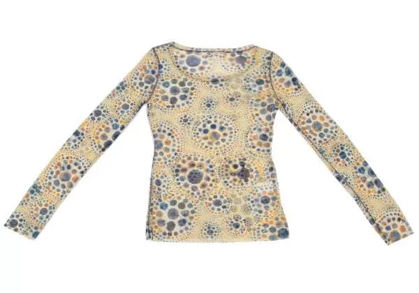 Jean Paul Gaultier Vintage Yellow Floral Mesh Top