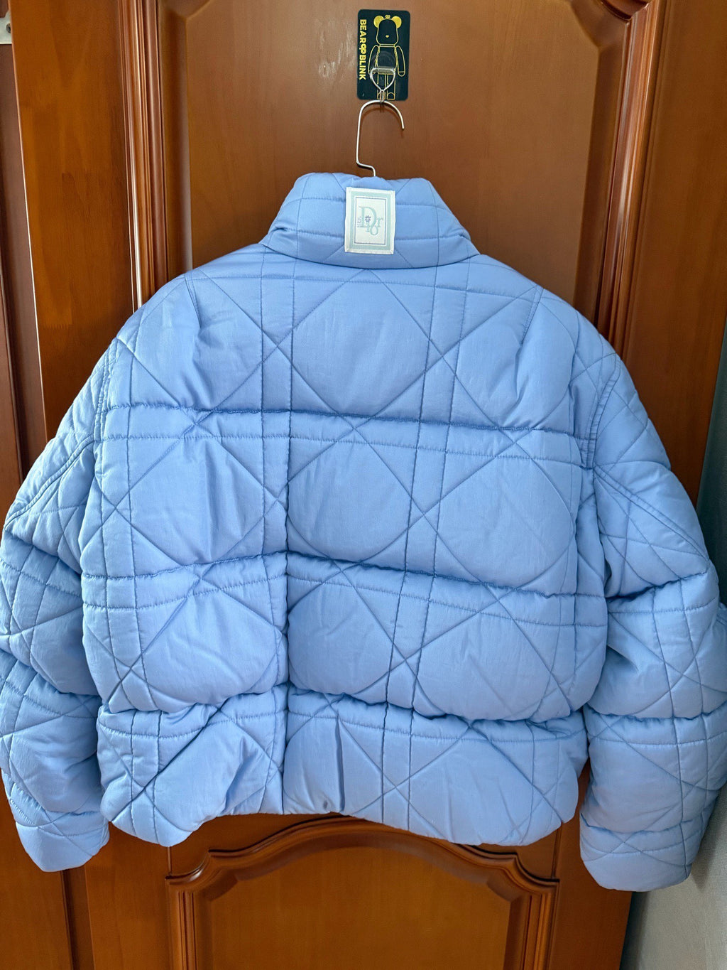 Dior × ERL Blue Diamond Pattern Down Jacket