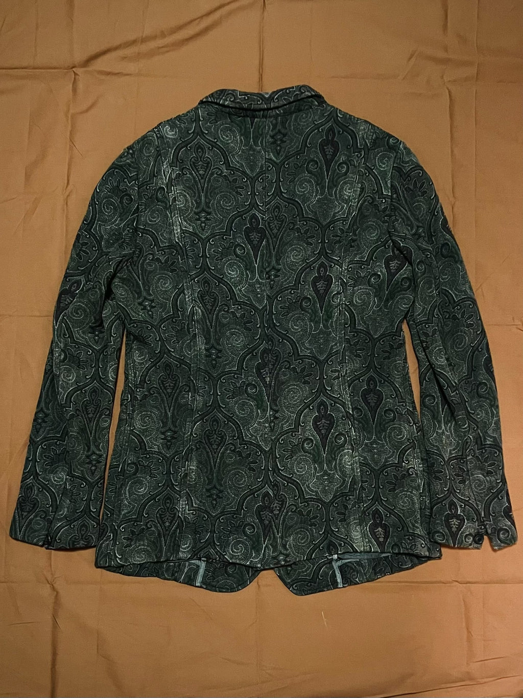 Julius Vintage FW05 Distressed Lapel Flower of Life Jacquard Reversible Blazer