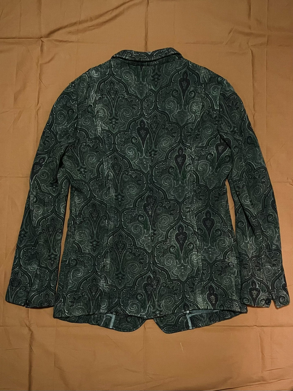 Julius Vintage FW05 Distressed Lapel Flower of Life Jacquard Reversible Blazer