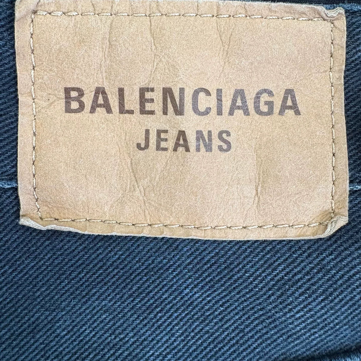 Balenciaga Washed Distressed Patched Denim Pants