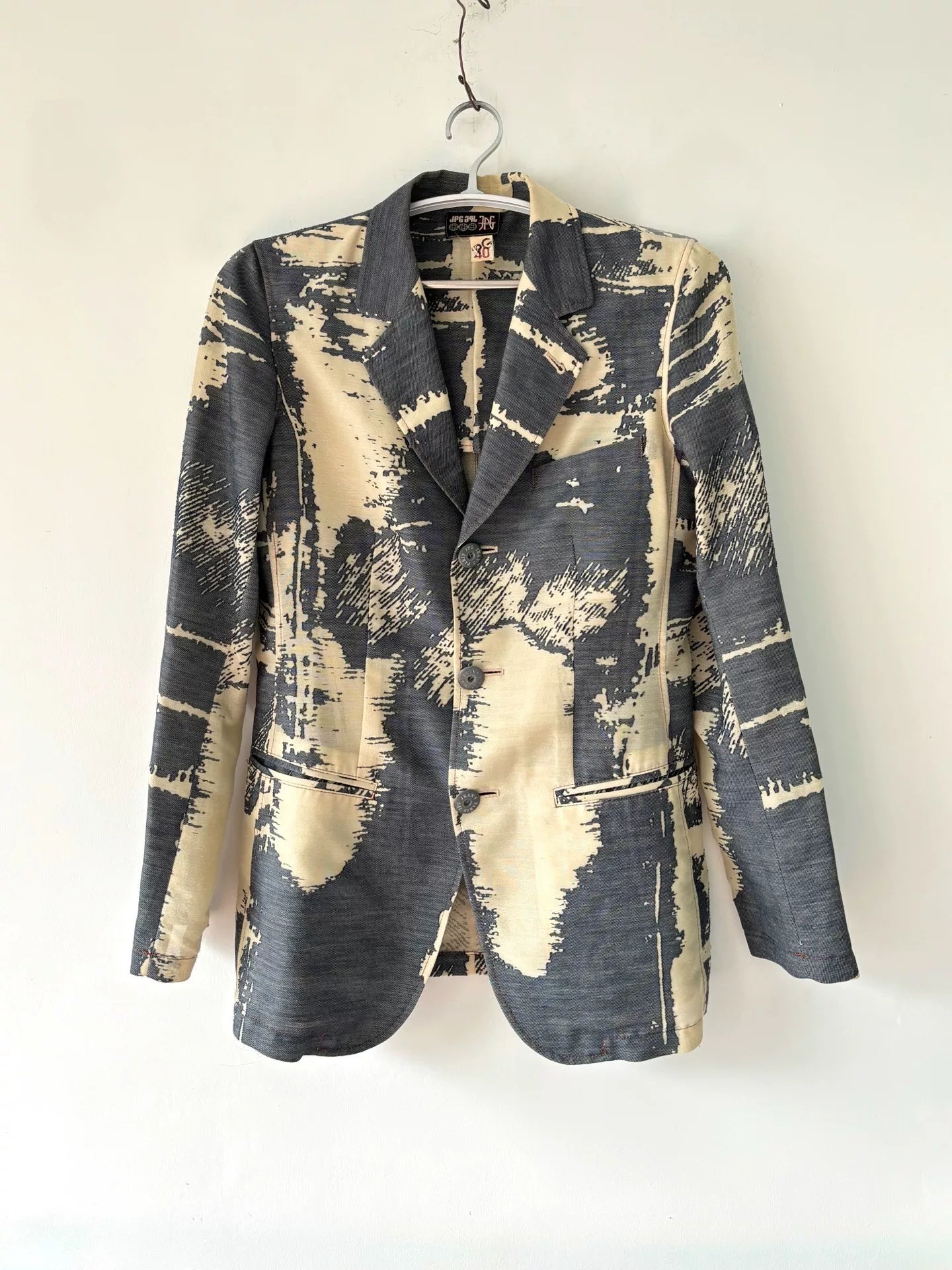 Jean Paul Gaultier 90s Archive Brush Print Blazer