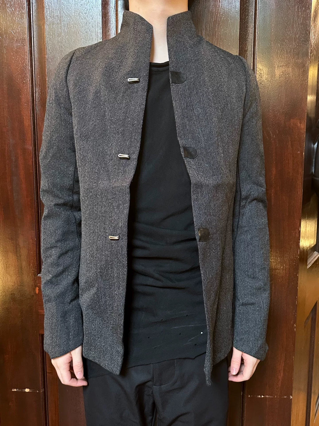 Y/Project FW13 Yohan Serfaty Chairman Phantom Hook-Closure Stand-Collar Wool Cotton Jacket