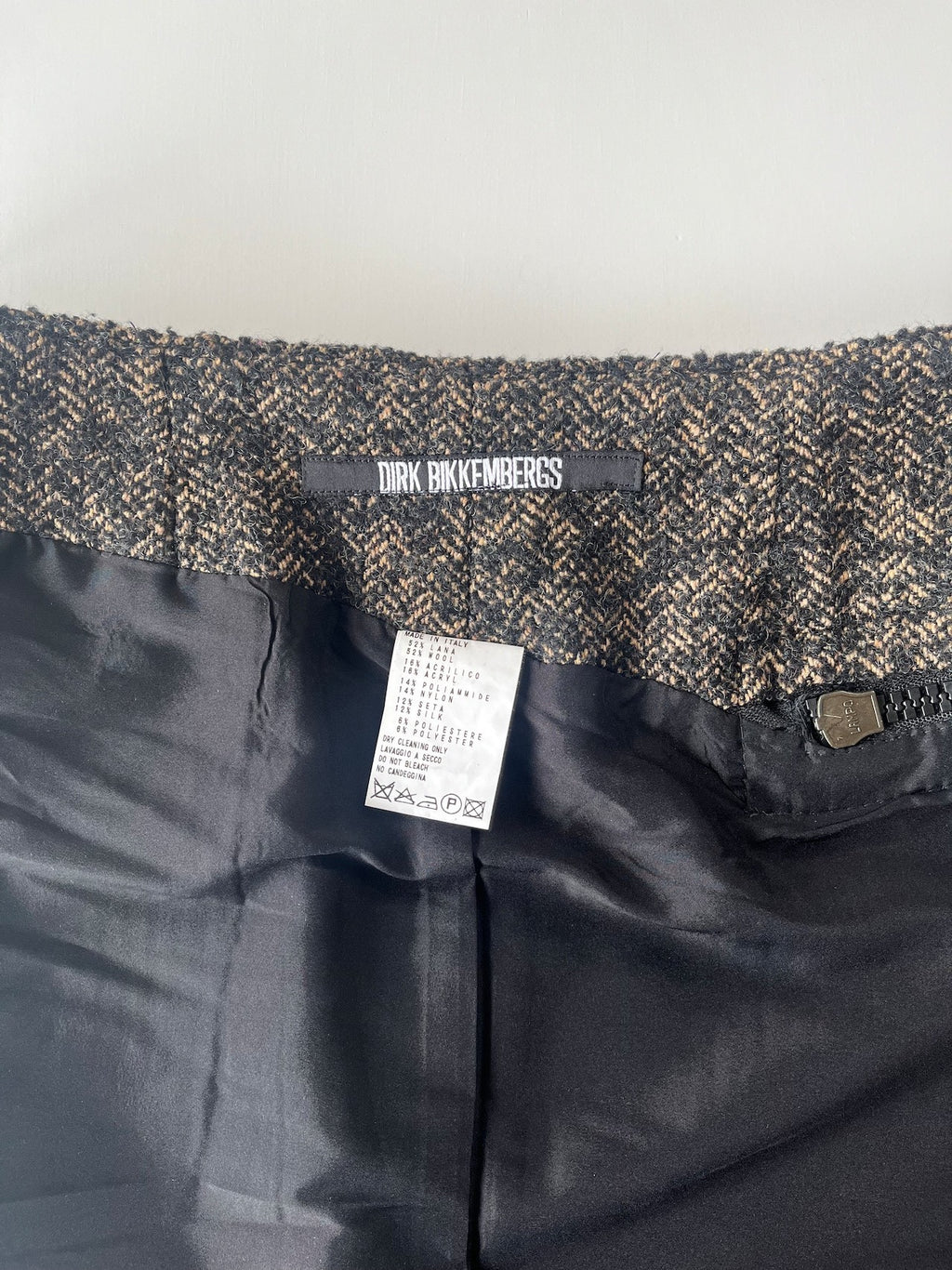 Dirk Bikkembergs Zip-Up Knit Skirt