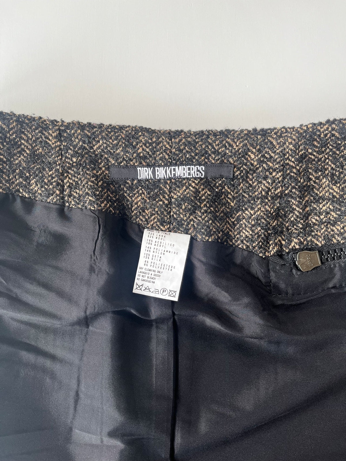 Dirk Bikkembergs Zip-Up Knit Skirt