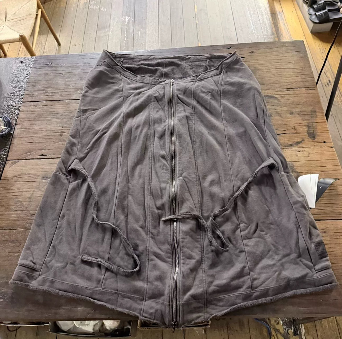 Julius FW10 Goth Ik Grey Zip-Up Cotton Vest