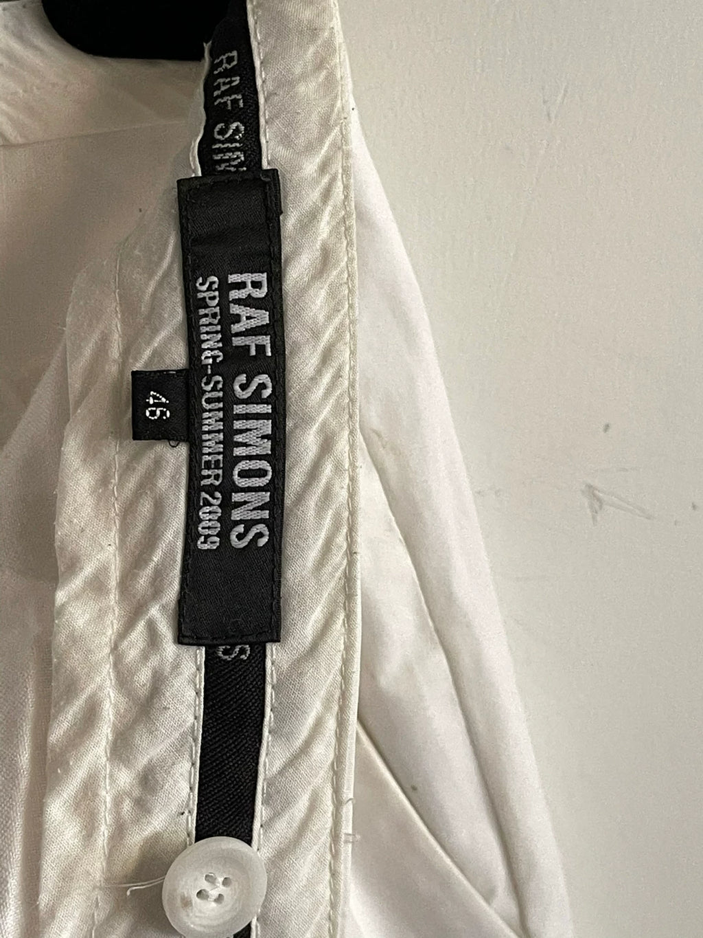 Raf Simons SS09 slanted front button waist belt suit pants long pants