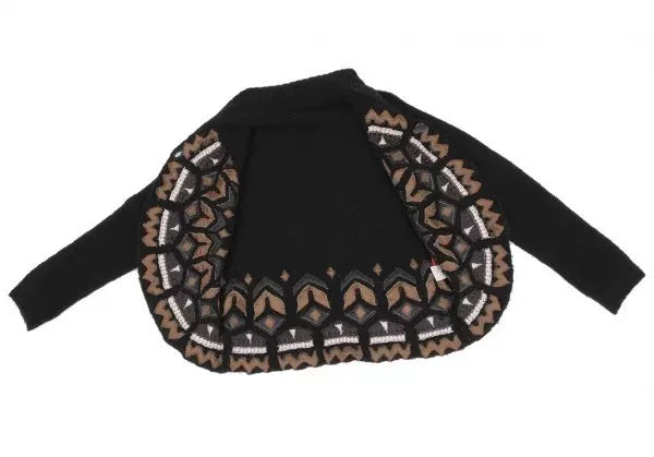 Issey Miyake Vintage Black Patterned Knit Sweater