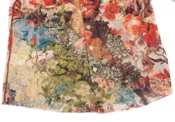 Jean Paul Gaultier Portrait Floral Mesh Shirt