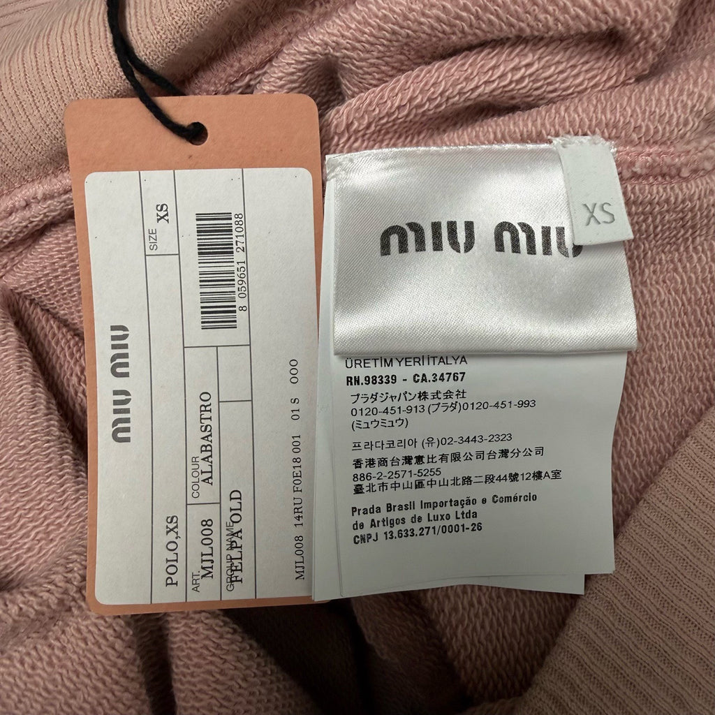 Miu Miu Pink Quarter Zip Sweatshirt