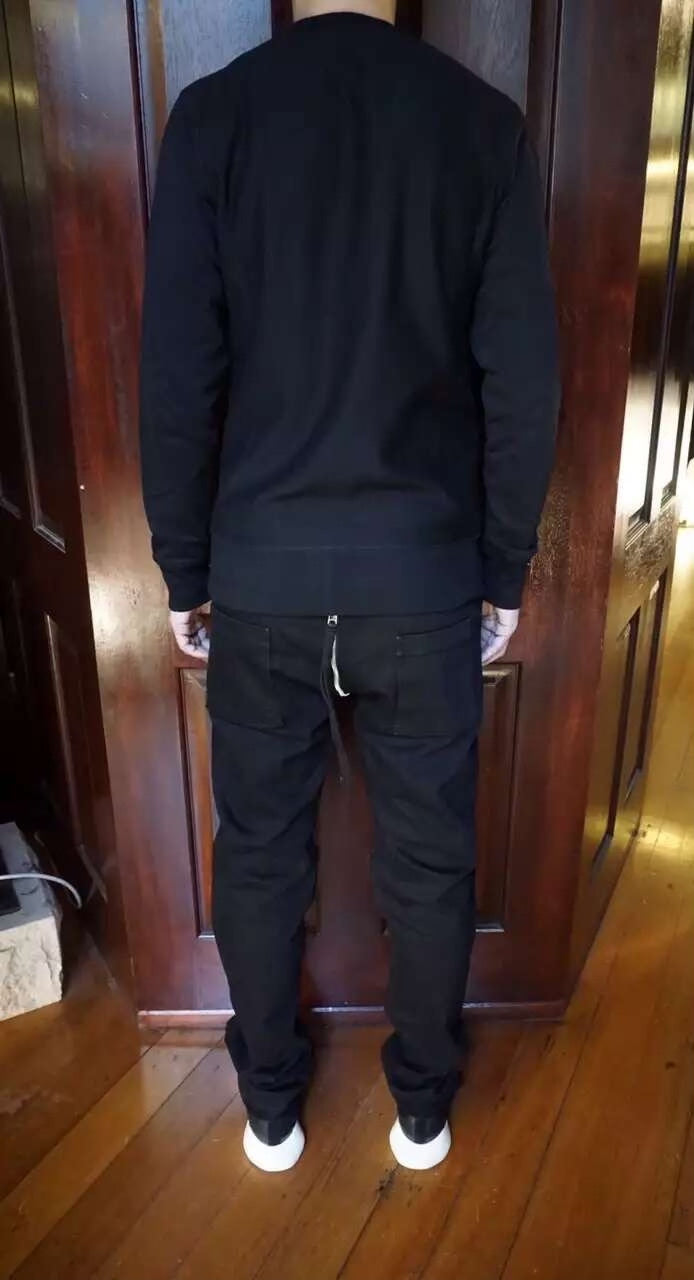 HBA Hood By Air FW15 Black REHAB Crewneck Cotton Sweatshirt