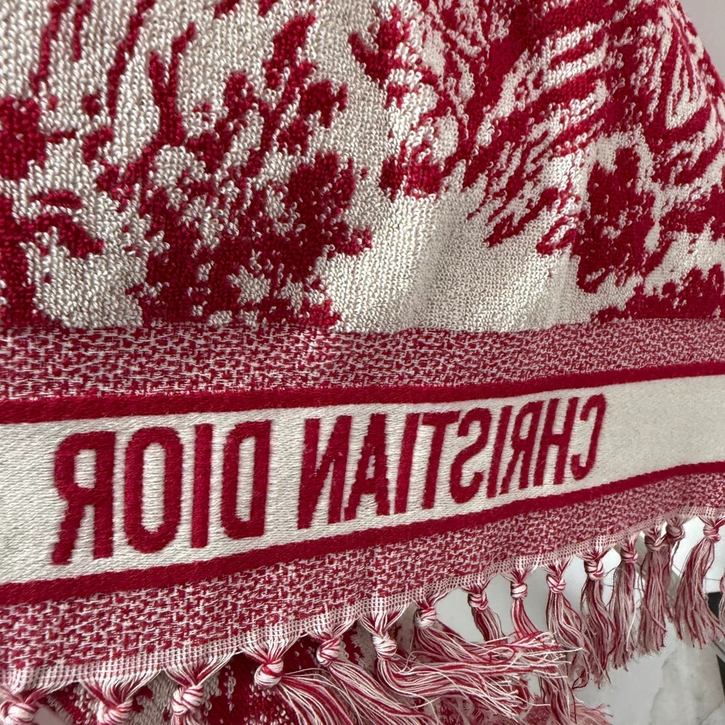 Dior Reversible Zoo Print Terry Cape