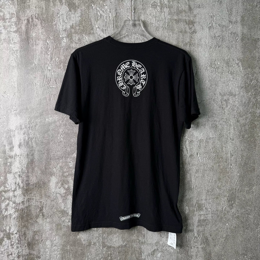 Chrome Hearts Sanskrit Letter Collar Short-Sleeve T-Shirt