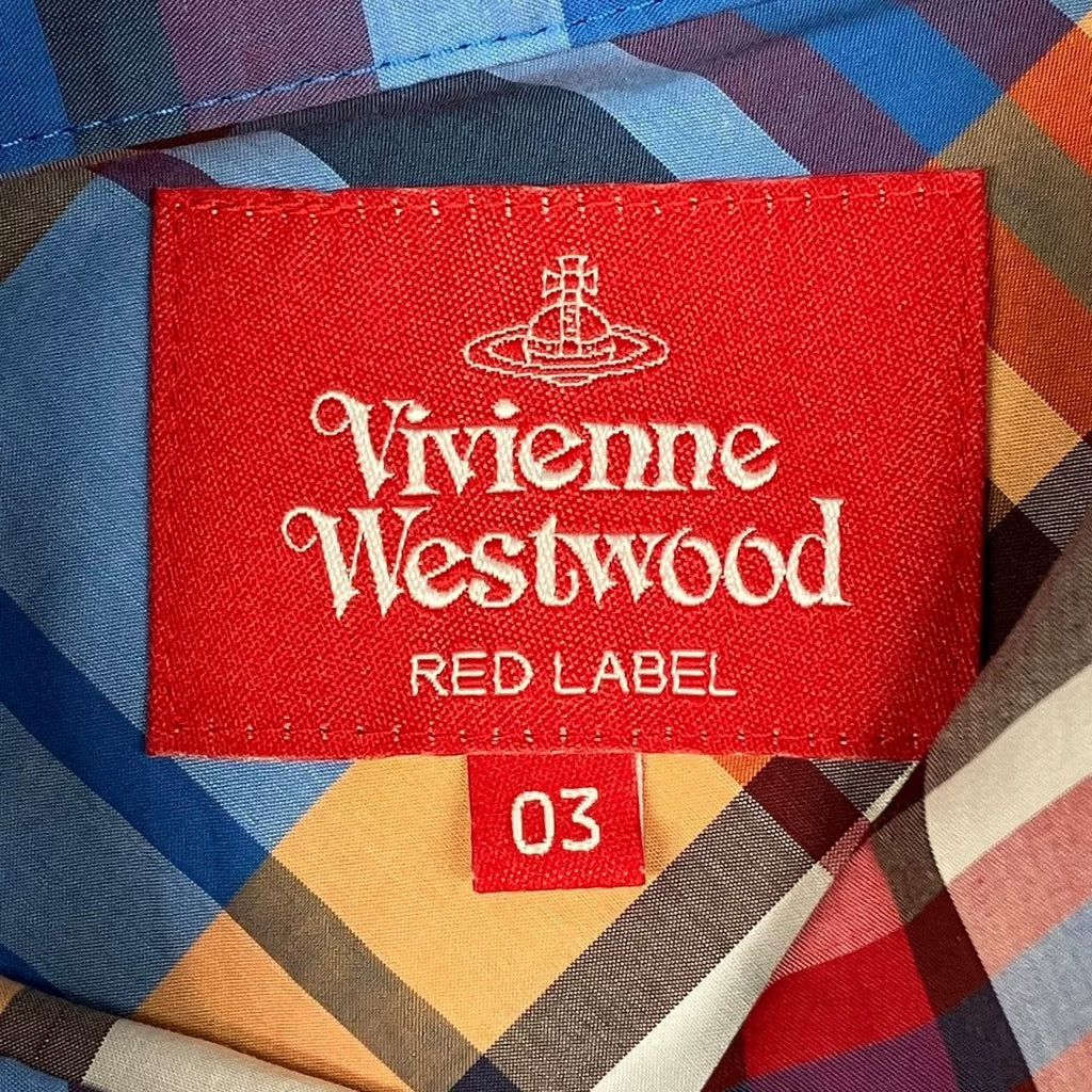 Vivienne Westwood Pleated Collar Plaid Shirt
