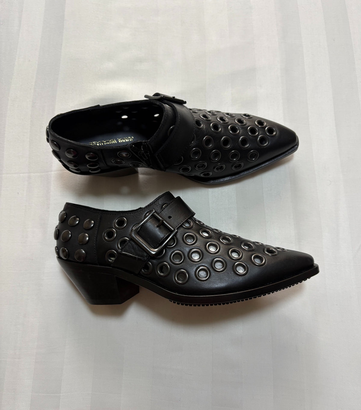 Junya Watanabe Shoes Runway Style Studded Cut-Out Pointed-Toe Shoes