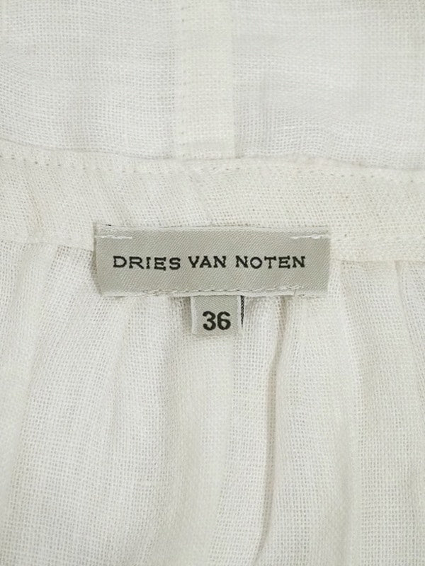 Dries Van Noten SS00 Beaded Floral Linen Skirt