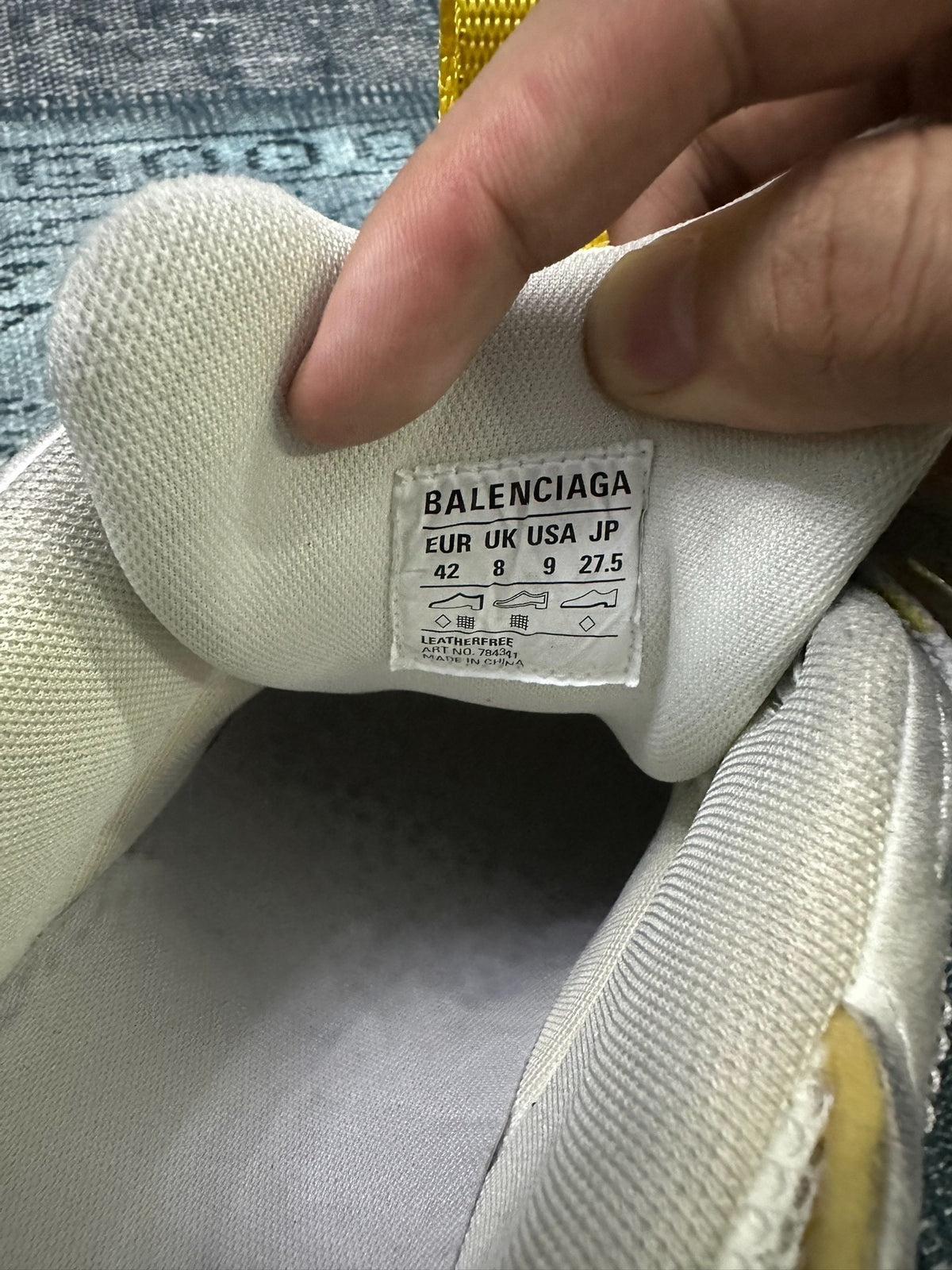 Balenciaga cargo silver-white-yellow  Runway Shoes