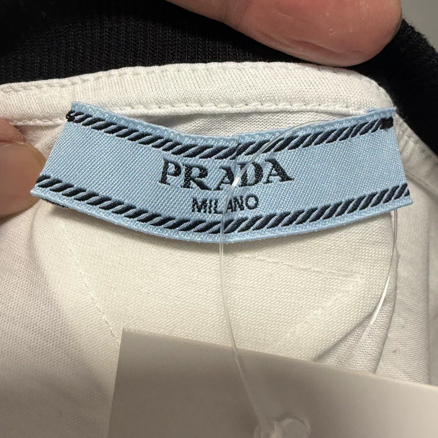 Prada Color-Blocked Print Short Sleeve Shirt