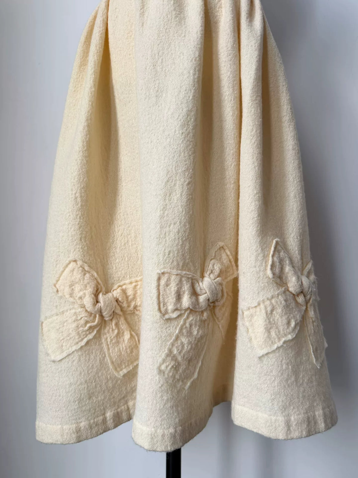 Comme Des Garcons Rei Kawakubo 2018 Red Label Tricot line bow skirt