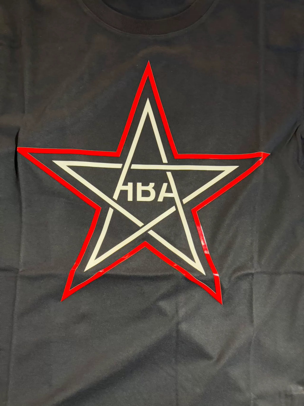 HBA Hood By Air FW15 Black Five-Pointed Star Print Cotton Tee