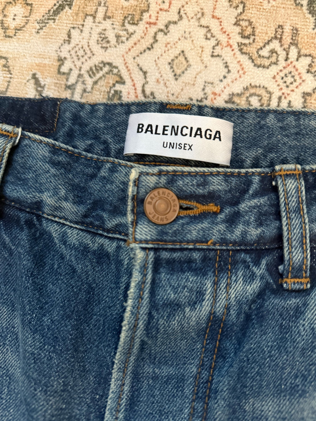 Balenciaga Distressed Blue Denim