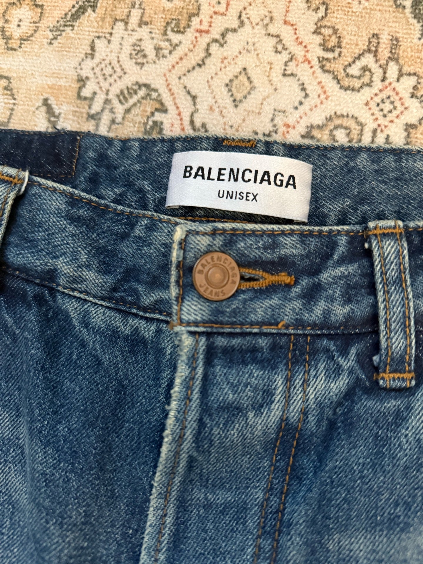 Balenciaga Distressed Blue Denim