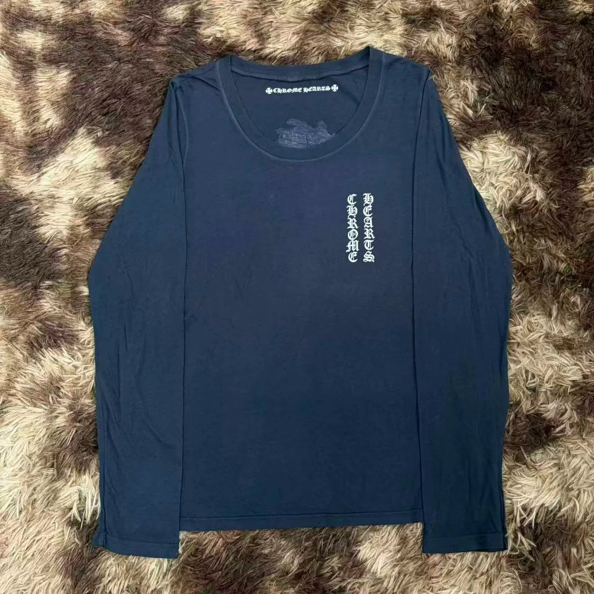 Chrome Hearts Matty Boy Horseshoe Sanskrit Graffiti Figure Long Sleeve Top