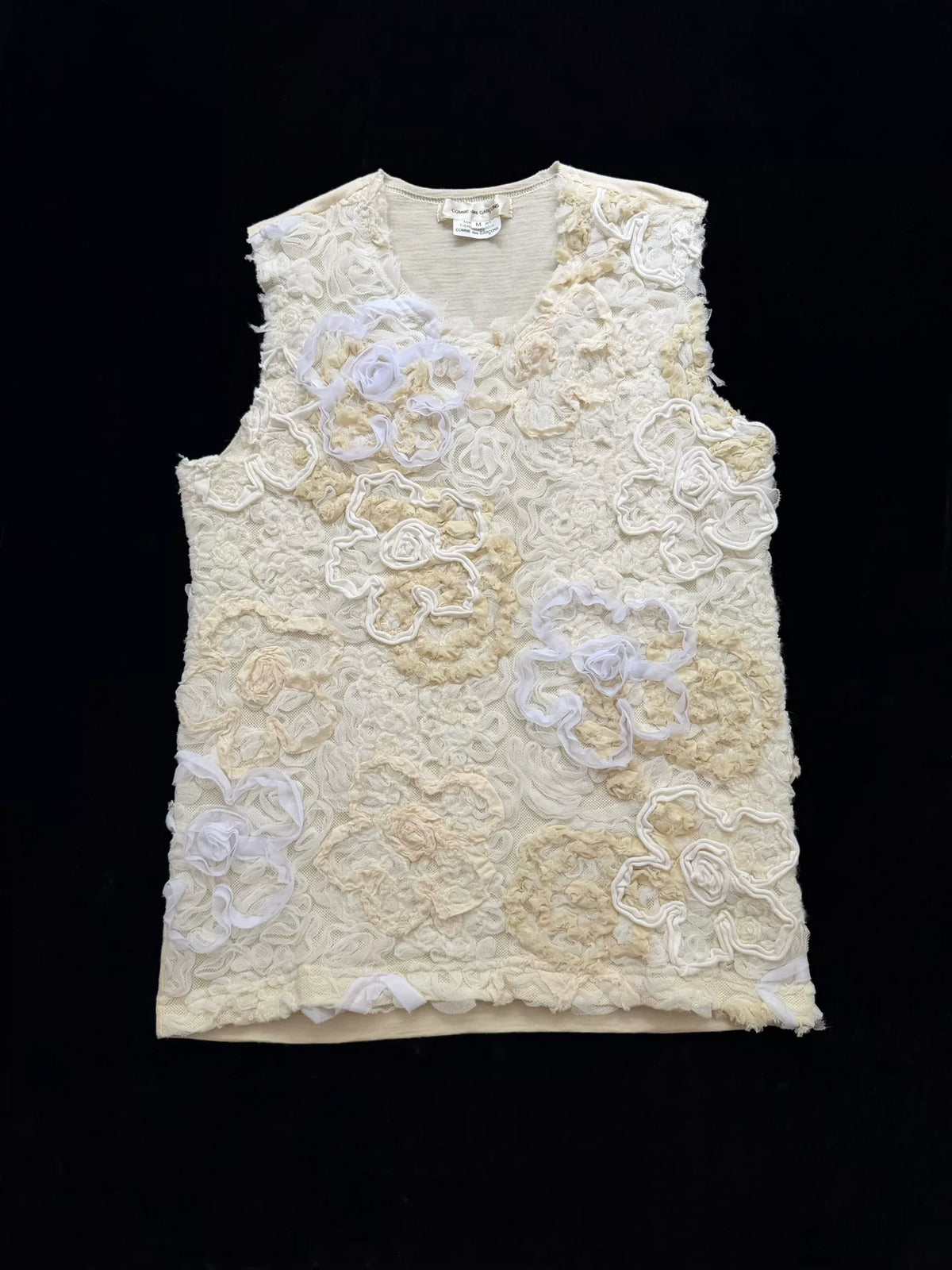 Comme Des Garçons 3D Flower Cotton Vest