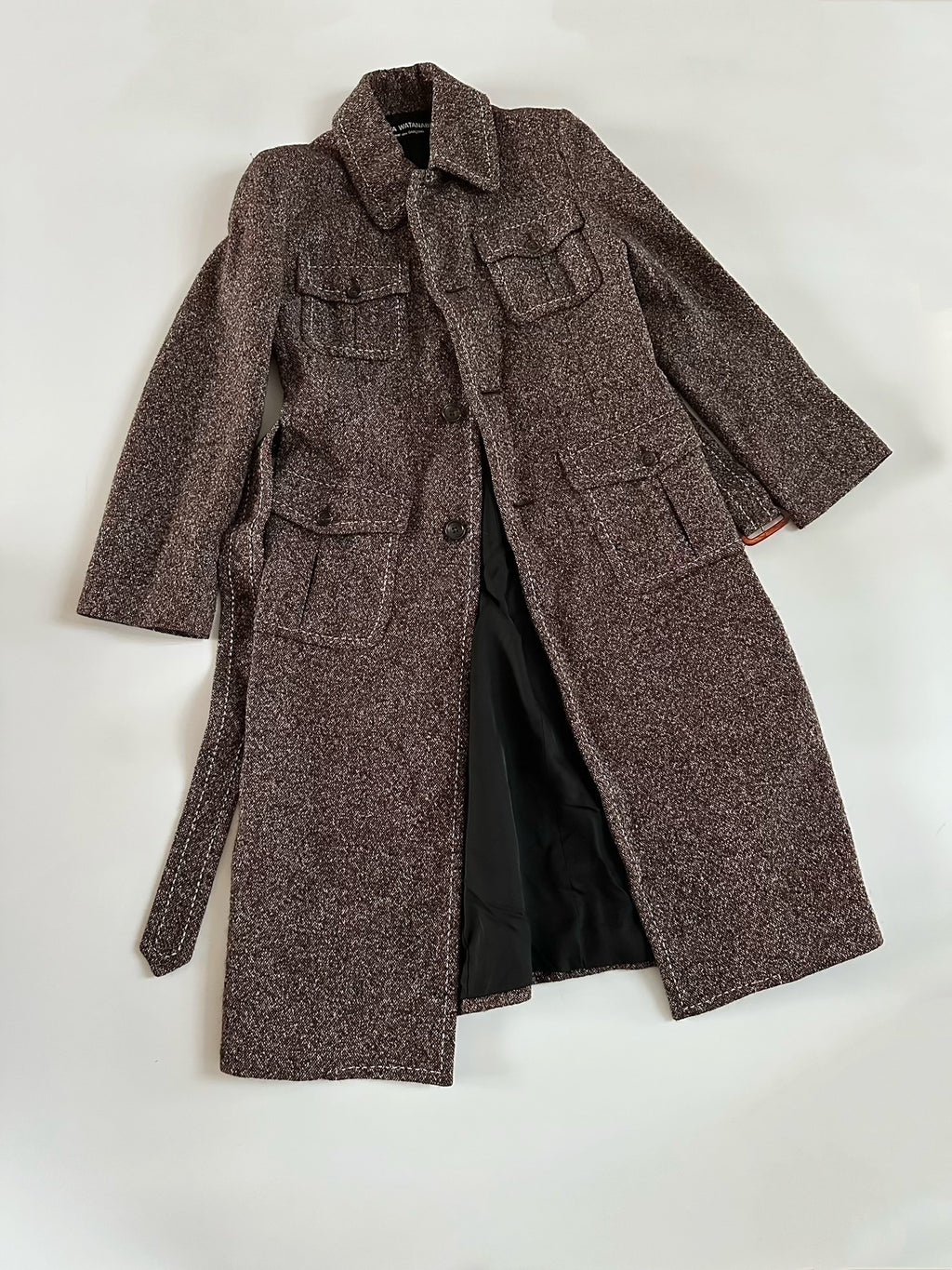 Junya Watanabe 2000 mixed-color wool coat